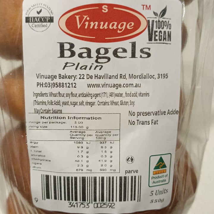 photo of Vinuage Bagel Plain shared by @tardisco on  06 Oct 2025 - review