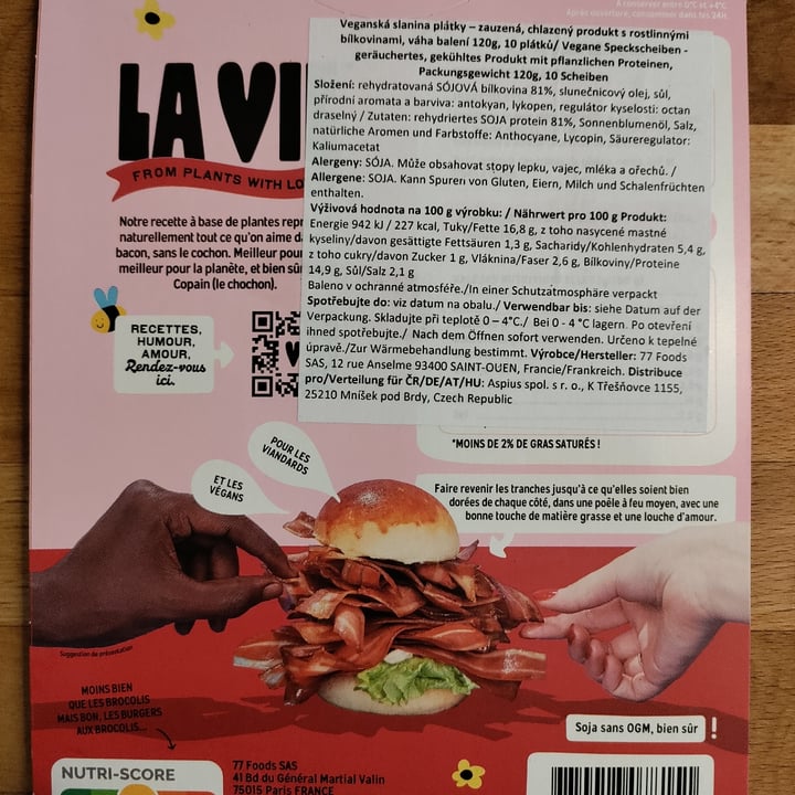 photo of La vie Bacon Végétal Fumé shared by @amelievegan on  25 Mar 2024 - review