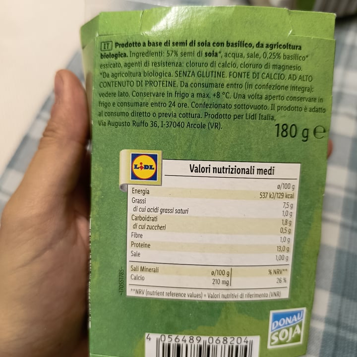 photo of Lidl tofu al basilico shared by @laicasarde on  26 May 2024 - review