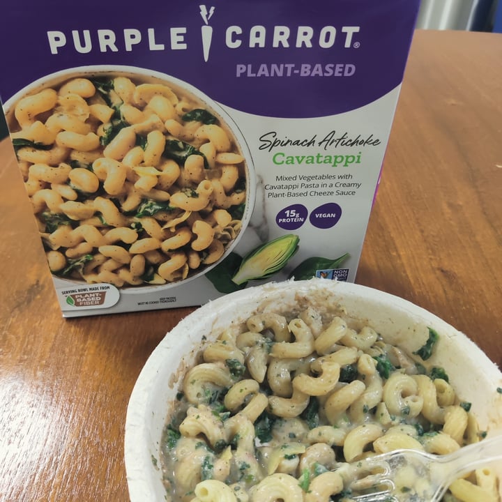 photo of Purple Carrot spinach artichoke cavatappi shared by @cinemaspinach on  23 Oct 2023 - review