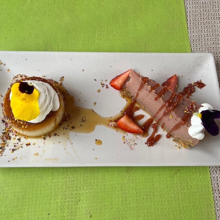 photo of El Invernadero Restaurante Tarta De Fresa Y Flan de Piña Con Nata shared by @alistar on  06 Apr 2024 - review