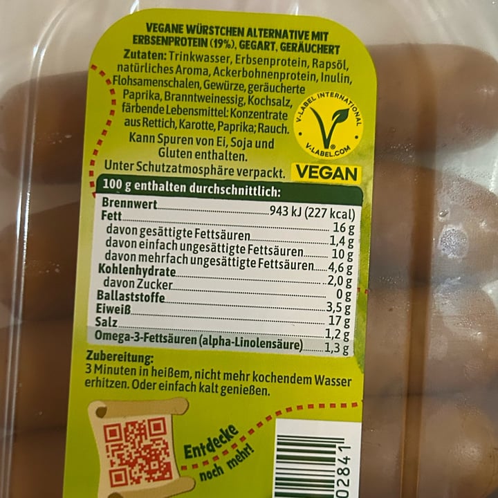 photo of Rügenwalder Mühle Vegane Abenteuer Würstchen shared by @wildeblicke on  05 Apr 2025 - review