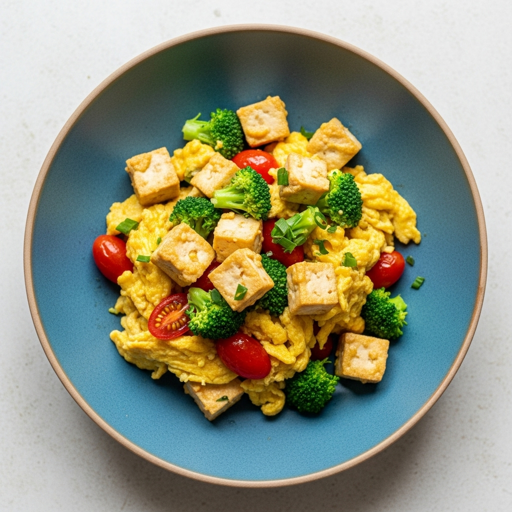 Organic fresh tofu from Celeiro, a key ingredient for the scramble