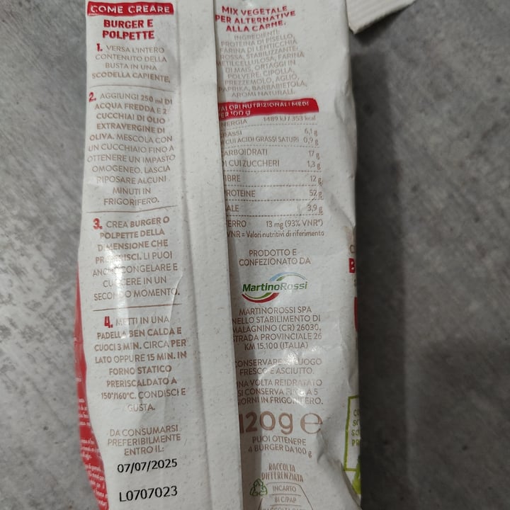 photo of Beamy preparato per burger e polpette plant based al gusto manzo shared by @felv on  05 Apr 2024 - review