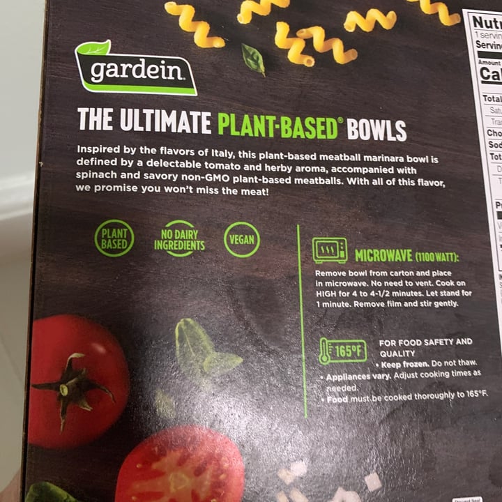 photo of Gardein ultimate plant based bowls meatball marinara shared by @onehungryvegan on  17 Sep 2023 - review