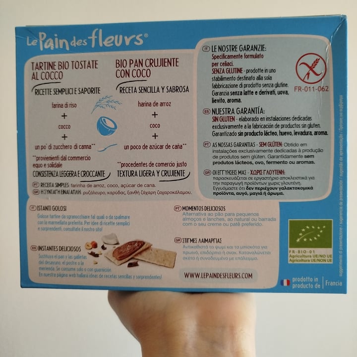 photo of Le Pain des Fleurs Tartine Bio Tostate Cocco shared by @scatolettadiceci on  31 Jan 2025 - review