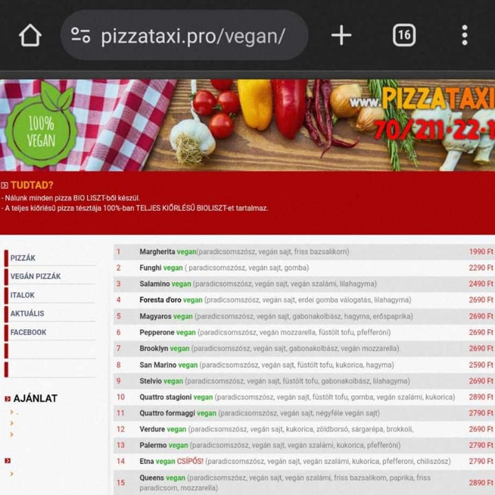 photo of Pizza Taxi Foresta D'oro vegan pizza shared by @flowvegan on  14 May 2024 - review