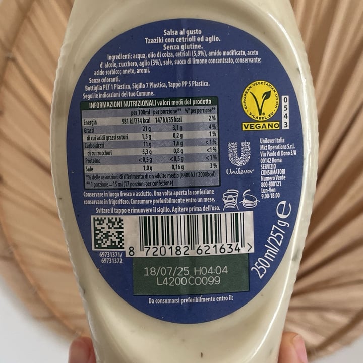 photo of Calvé salsa Tzatziki shared by @violetta13 on  06 Jan 2025 - review