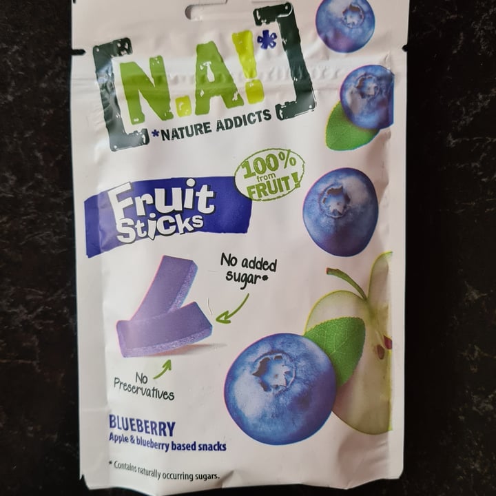 photo of Nature Addicts (N.A!) Fruit Sticks Blueberry shared by @veronicagroen on  09 Apr 2024 - review