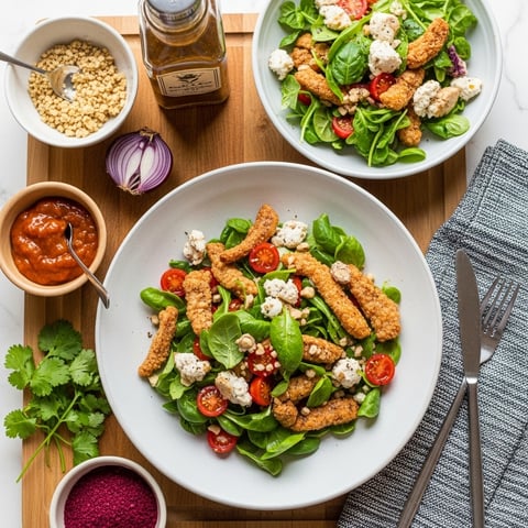 Crispy Fried Vegan Goat Cheese Salad: Easy Dairy-Free Pear & Pecan Delight