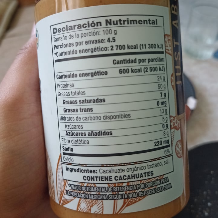 photo of Just About Foods Orgánica y Keto Crema de Cacahuate shared by @nellyme on  25 Jun 2024 - review
