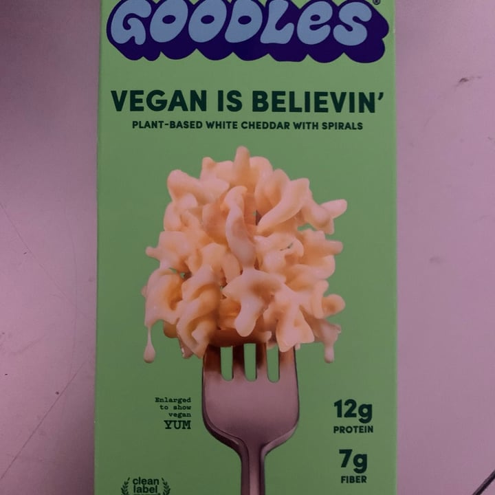 photo of Goodles Vegan Is Believin’ - Plant Based White Cheddar With Spirals shared by @friendlyvegan on  05 Oct 2023 - review