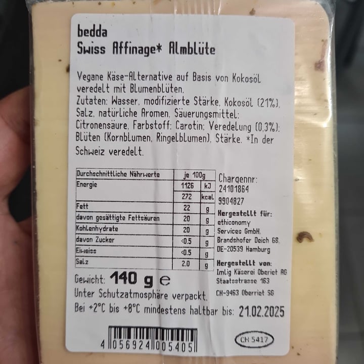 photo of Bedda Swiss Affinage Almblüte shared by @wildbird on  08 Dec 2024 - review