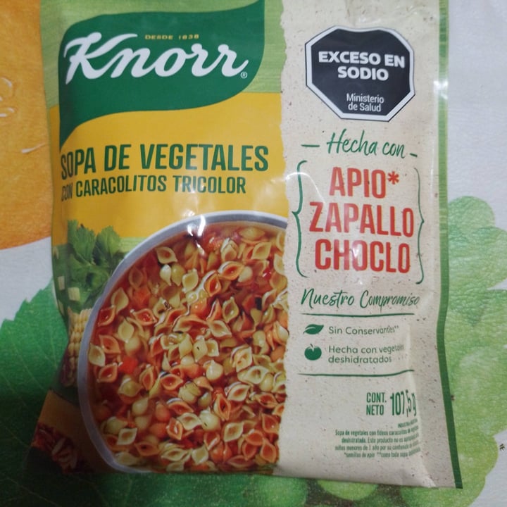 photo of Knorr Sopa Caracoles Vegetales shared by @vegananivel5 on  11 Oct 2023 - review