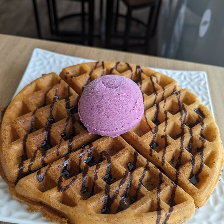 photo of Loving Nature Fortunate Coffee Cafe SG Waffle With A Scoop Of Ice Cream shared by @shanna on  04 Apr 2024 - review