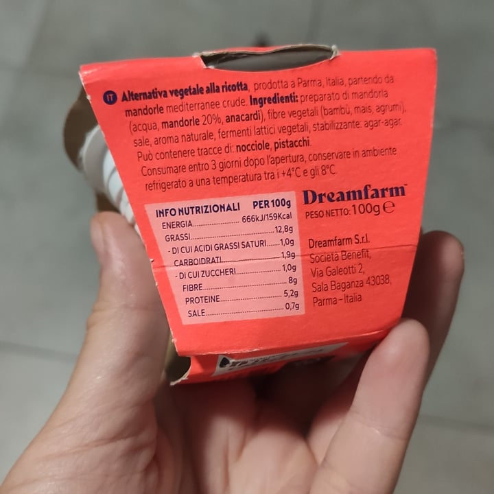 photo of Dream Farm Alternativa 100% Vegetale alla Ricotta shared by @semidichia on  08 Sep 2025 - review
