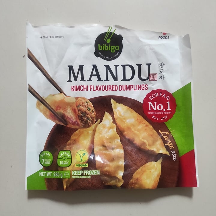 photo of Bibigo Mandu Kimchi Flavoured Dumplings shared by @jesseats on  04 Jan 2025 - review