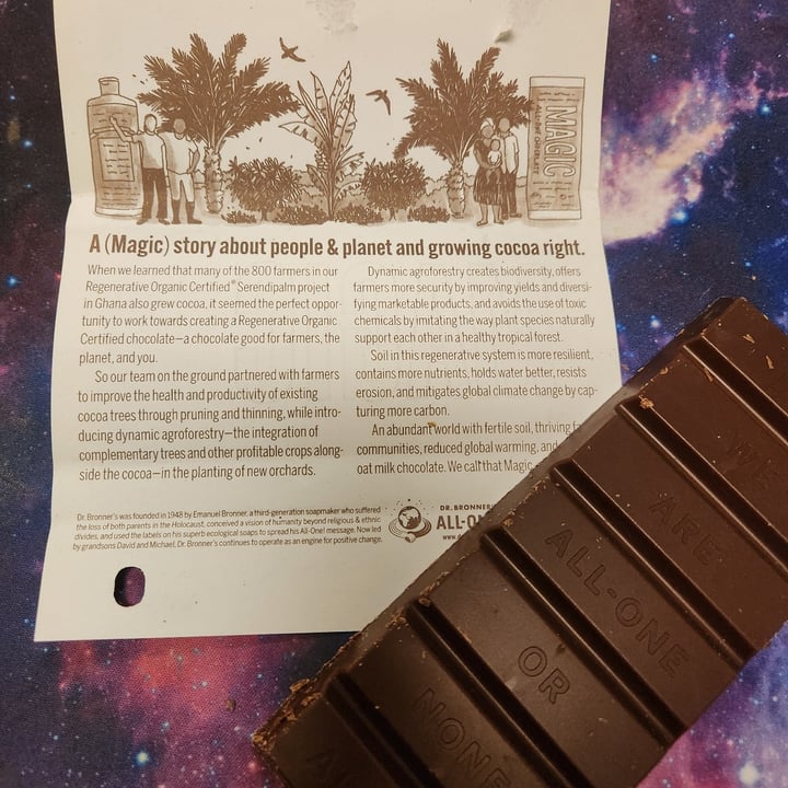 photo of Dr. Bronner's Golden Milk Chai Oat Milk Chocolate shared by @picklesnickels on  30 Apr 2024 - review