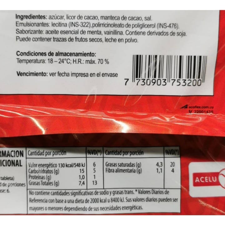 photo of Haas Chocolate sabor menta shared by @rebelarte on  08 Sep 2023 - review