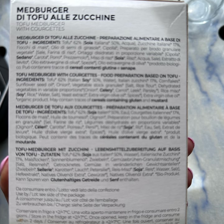 photo of Mediterranea BioVeg Medburger Di Tofu Alle Zucchine shared by @babette on  16 Apr 2024 - review