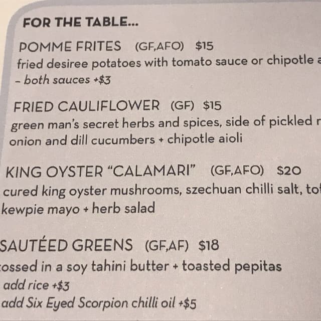 Photo of the dish “King Oyster ‘Calamari’”