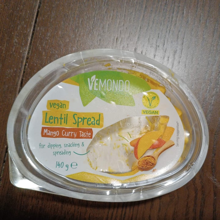 photo of Vemondo Vegan Lentil Spread Mango Curry Taste shared by @rossellasammarra on  18 Apr 2024 - review