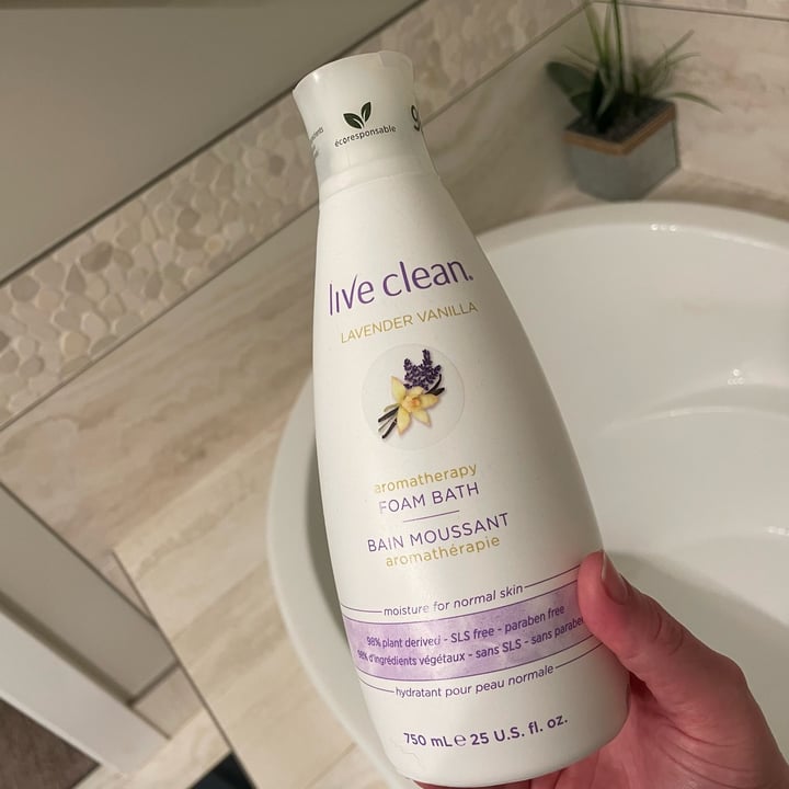 photo of Live Clean lavender vanilla foam bath shared by @veganvanwoman on  03 Apr 2024 - review