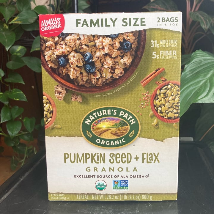photo of Nature's Path Foods Nature's Path Pumpkin Seed + Flax Granola shared by @lansterm on  06 Jan 2024 - review