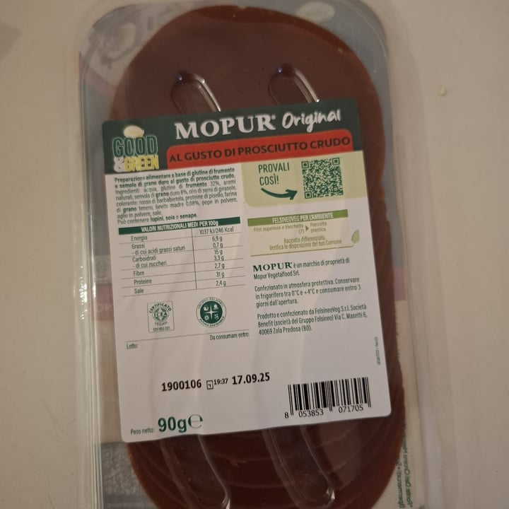 photo of Good & Green Mopur al gusto di prosciutto crudo shared by @daniveg on  24 Jul 2025 - review