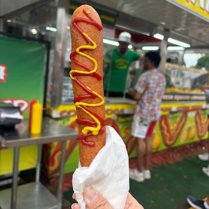photo of Minnesota State Fair Vegan Corn Dog from Daryl’s Dog House shared by @plantbasedsusan on  02 Sep 2024 - review