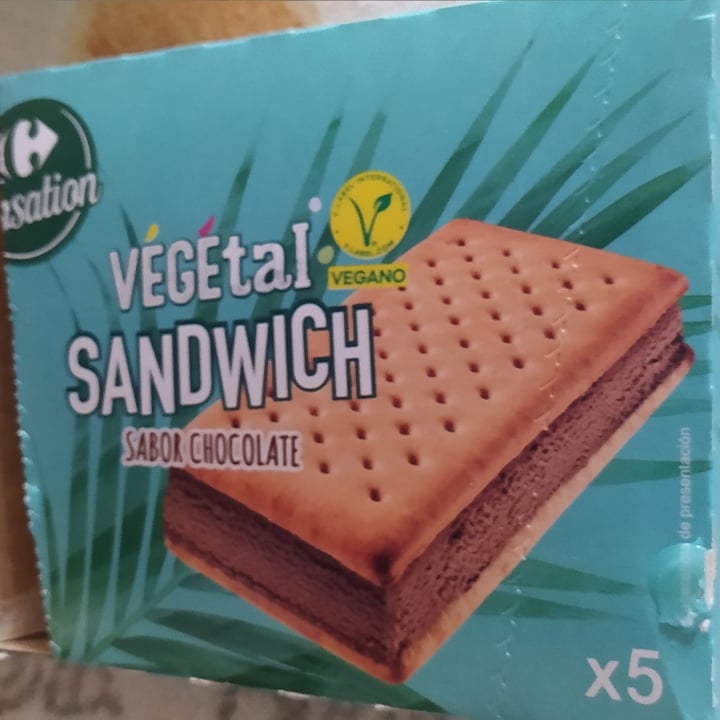 photo of Carrefour Sensation Vegetal Sandwich chocolate shared by @h3lena on  21 Aug 2023 - review