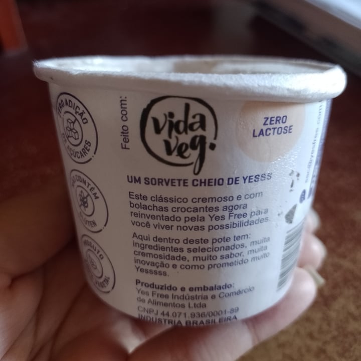 photo of Yes! Free Sorvete Cookies & Cream shared by @yukidelvalle on  07 Jul 2024 - review