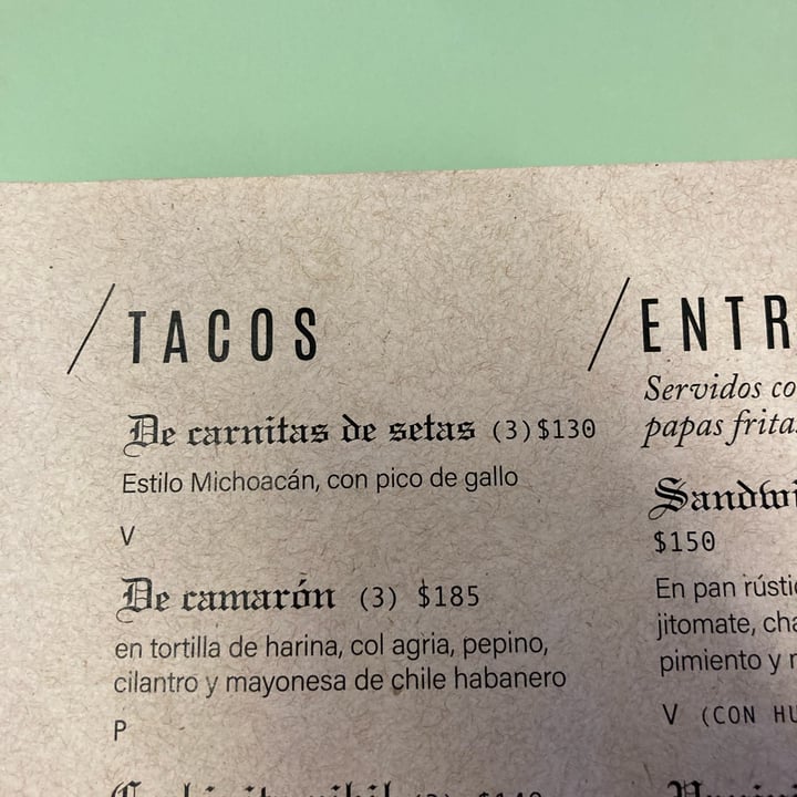 photo of La chicha cineteca Tacos De Canitas De Setas shared by @burritosabaneroooo on  22 Jan 2024 - review