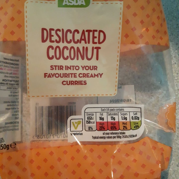 photo of ASDA Desiccated Coconut shared by @welovenature on  10 Feb 2024 - review