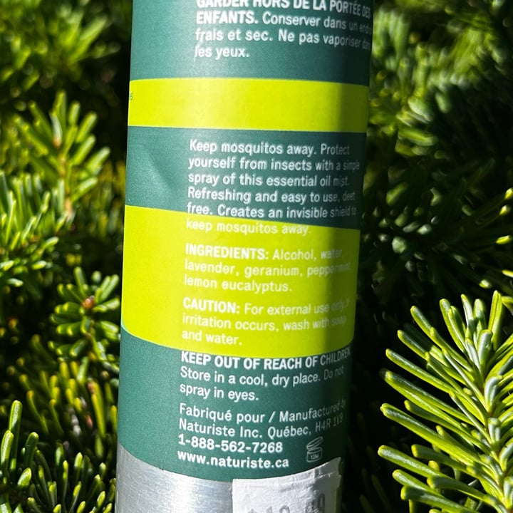 photo of Naturise Mosquito Repellent pure and natural essential oils mist shared by @maryanarch on  06 Sep 2025 - review