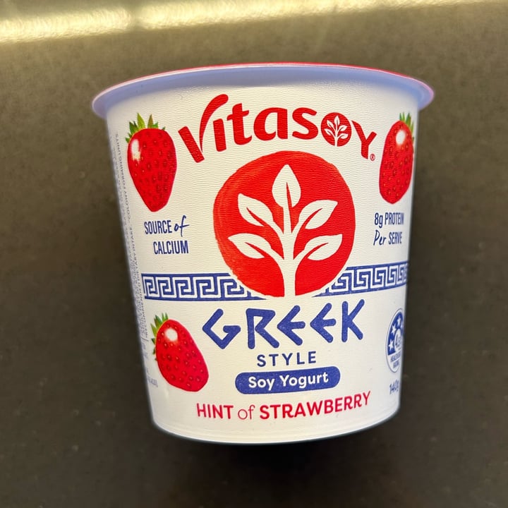photo of Vitasoy Greek Style Soy Yogurt Hint of Strawberry shared by @vegellious on  25 Sep 2023 - review