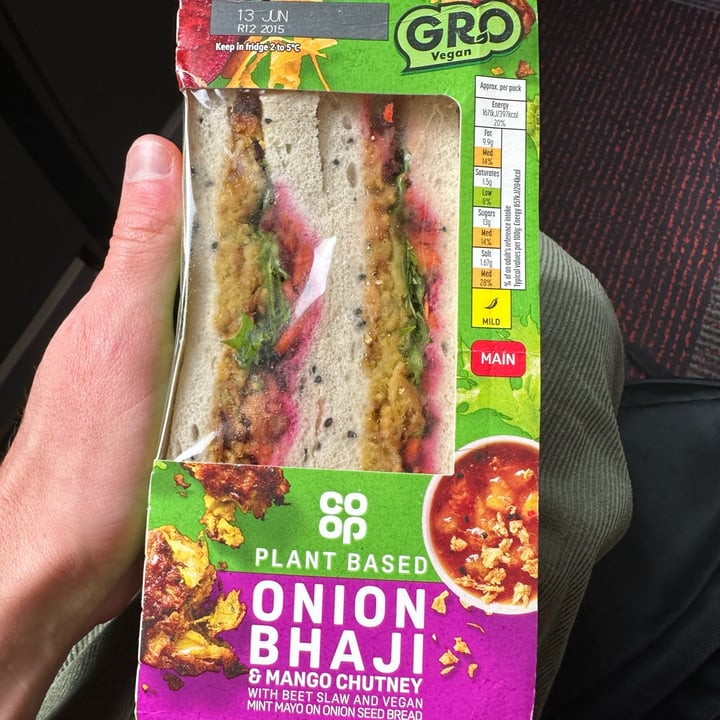 photo of Coop Gro Onion Bhaji And Mango Chutney Sandwich shared by @grumpycat on  12 Jun 2024 - review