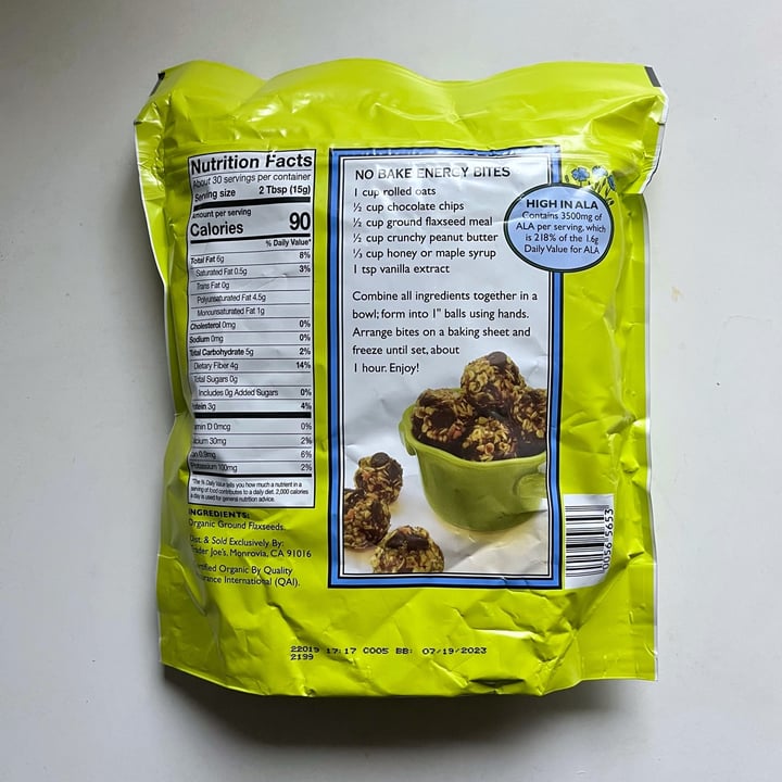 photo of Trader Joe's Organic Flaxseed Meal shared by @kyu on  12 Sep 2023 - review