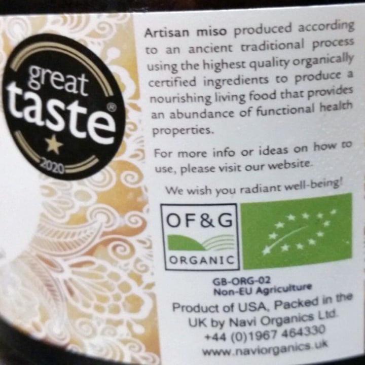 photo of Na’vi Organics Mi-so Chick Unpasteurised Living Miso shared by @ahimsalivingwellness on  15 May 2024 - review