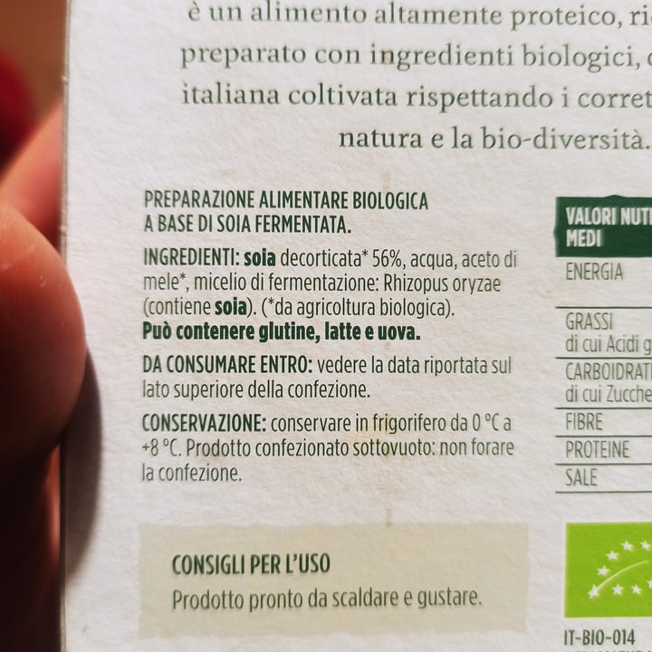 photo of Verso Natura Conad Bio  tempeh al naturale biologico shared by @fedegoesgreen on  24 Apr 2024 - review