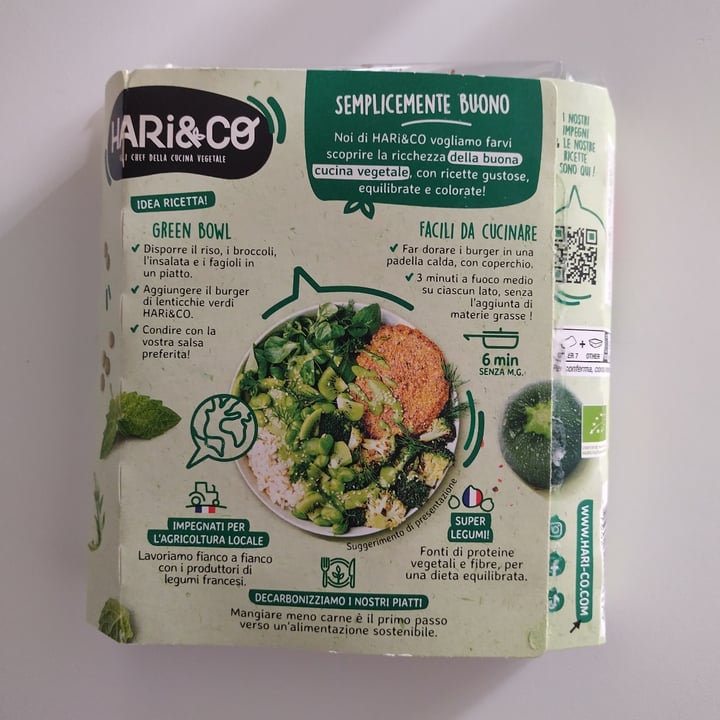 photo of Hari&Co Burger Lenticchie Verdi Zucchine e Menta shared by @giusvisions on  16 Jun 2025 - review