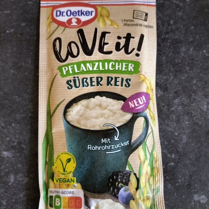 photo of Dr. Oetker loVe it! Pflanzlicher süßer Reis shared by @nyssa-katie on  11 Sep 2023 - review