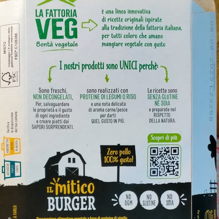photo of la fattoria veg Burger Zero Pollo 100% Gusto , No OGM, No Glutine ,no Soia shared by @marta1977 on  17 Sep 2023 - review