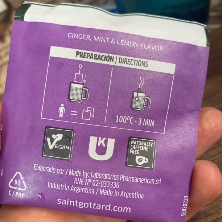 photo of Saint gottard Té Detox shared by @lurethemwithfood on  18 May 2024 - review