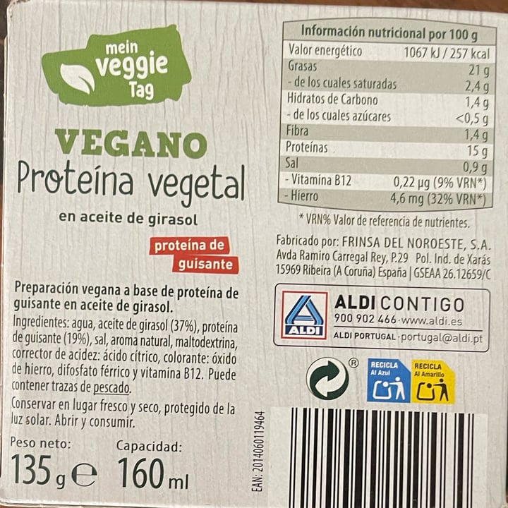 photo of Mein Veggie Tag proteína vegetal en aceite de girasol shared by @ro-ngodrup-dorje on  27 Feb 2024 - review