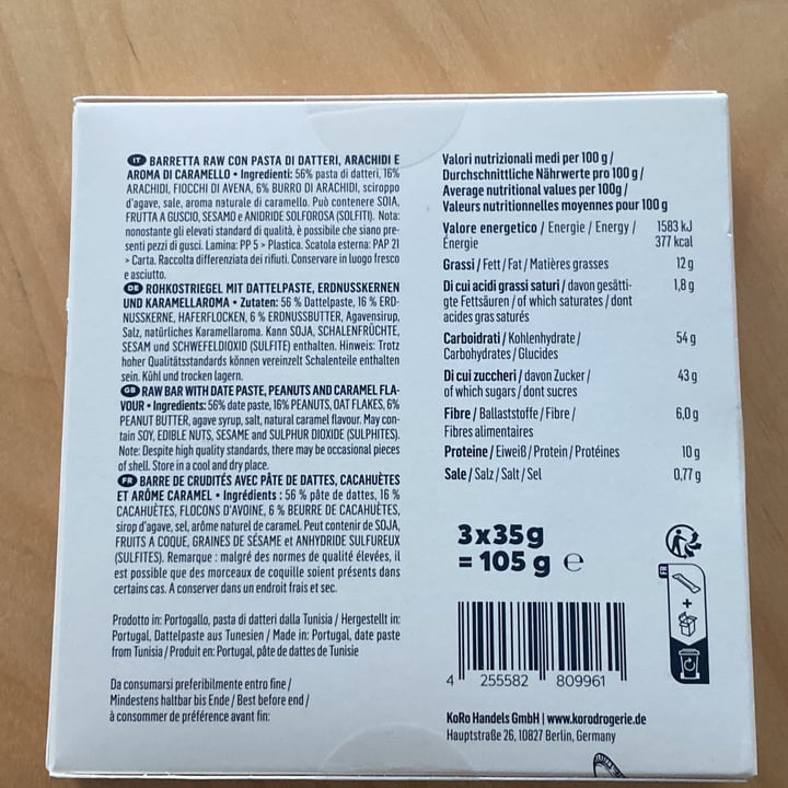 photo of Koro Barretta raw arachidi e caramello shared by @ema79 on  15 Sep 2025 - review