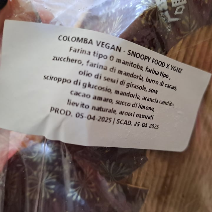 photo of Snoopy Food Colomba Vegan shared by @irislacaprettafelice on  28 May 2025 - review