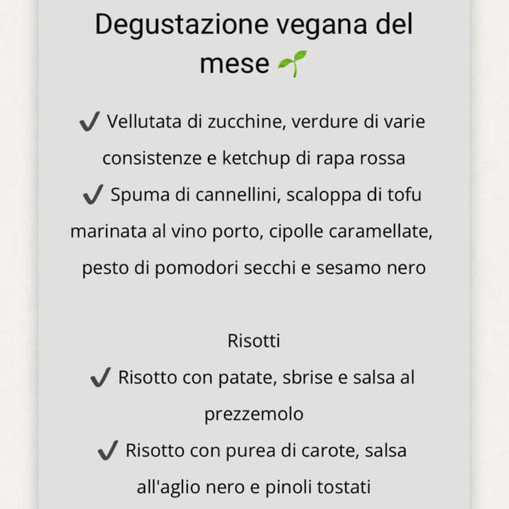 photo of Risotteria Porto Mancino Sangiovanni Degustazione vegana del mese Marzo 2024 shared by @alexsunrise on  25 Mar 2024 - review