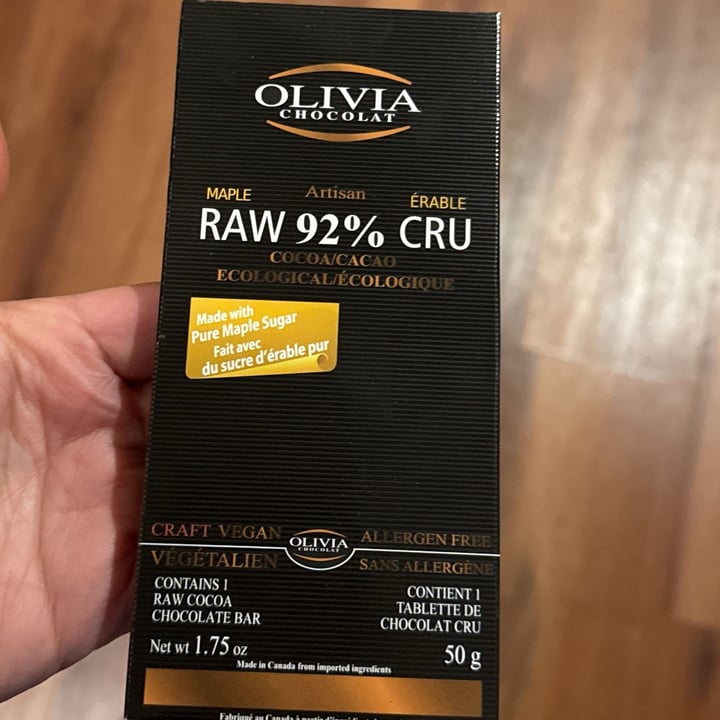 photo of Olivia Chocolat Raw Maple 92% shared by @regina- on  20 Dec 2024 - review