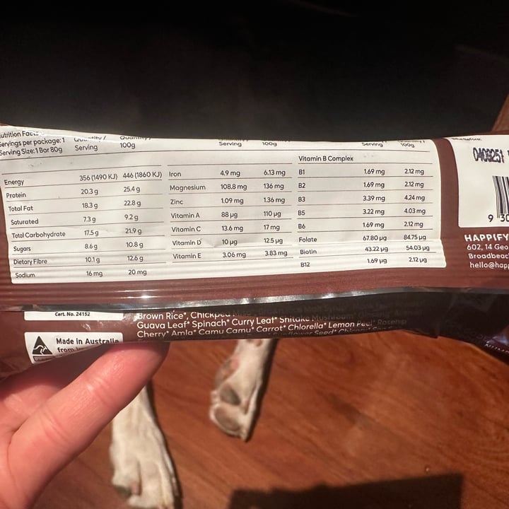 photo of Happify protein bar shared by @itsjustmel on  13 Sep 2025 - review